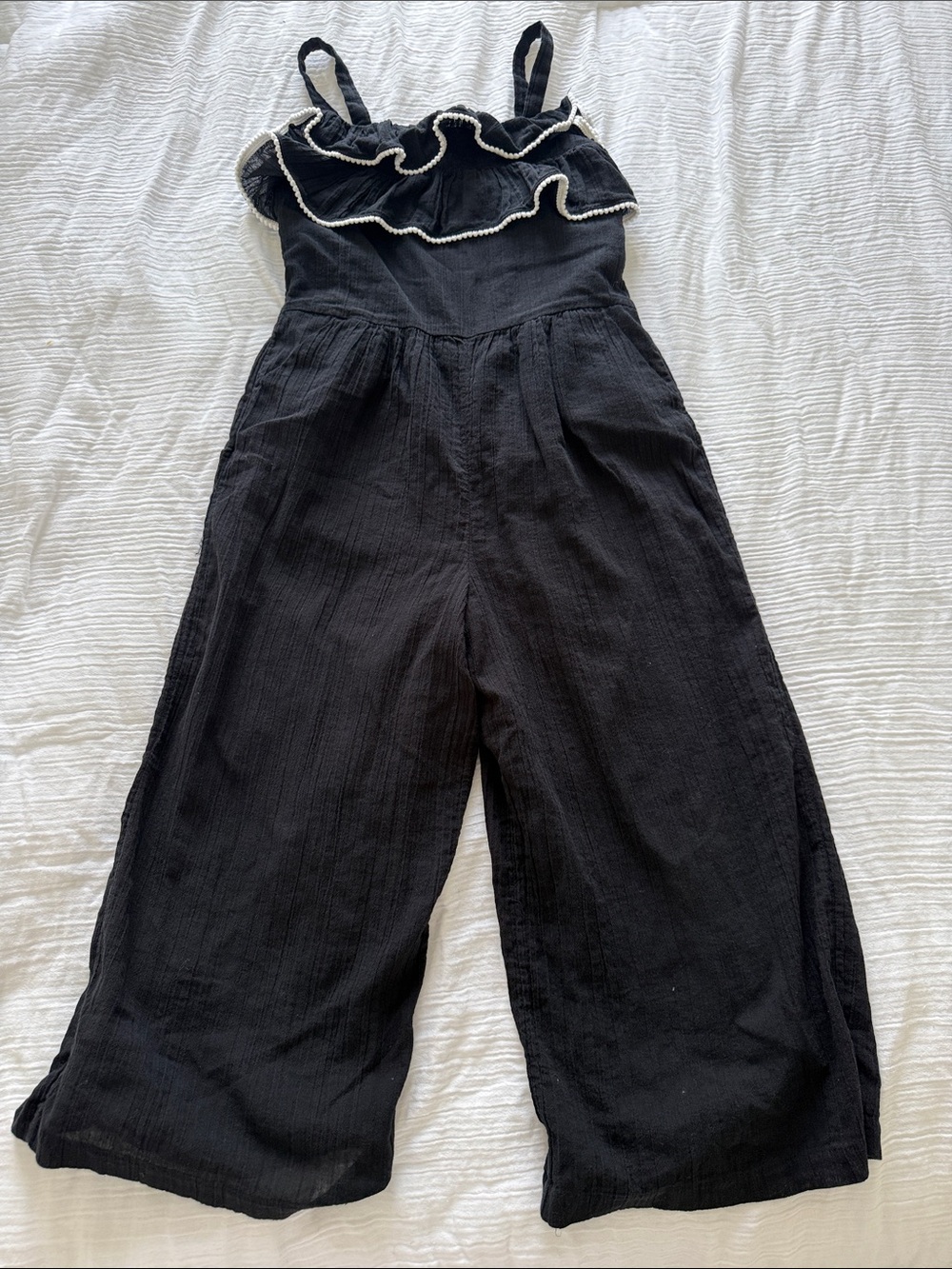 Janie & Jack black Linen Jumper size 8
